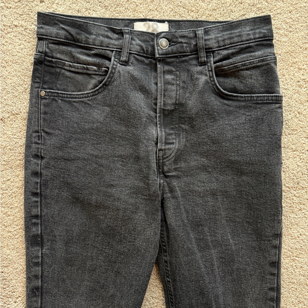 Free People/We The Free French Girl Flare Jeans, "Misty Black" Wash, Size 28 EUC - Picture 4 of 7
